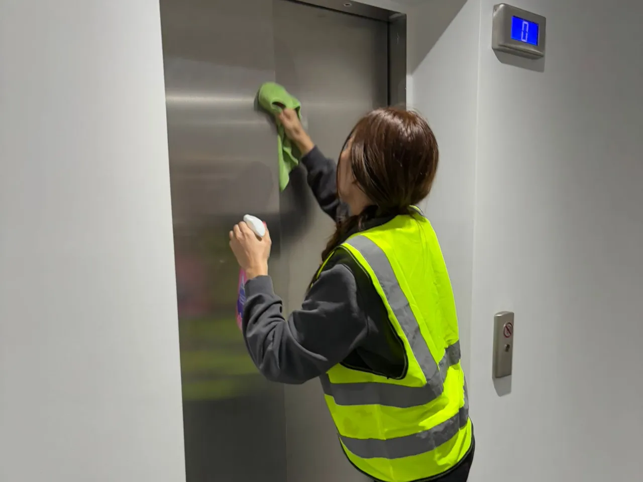 Professional after builders hallway and staircase cleaning
