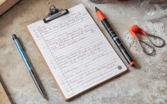 After builders cleaning checklist being used during a post-renovation clean in a London property