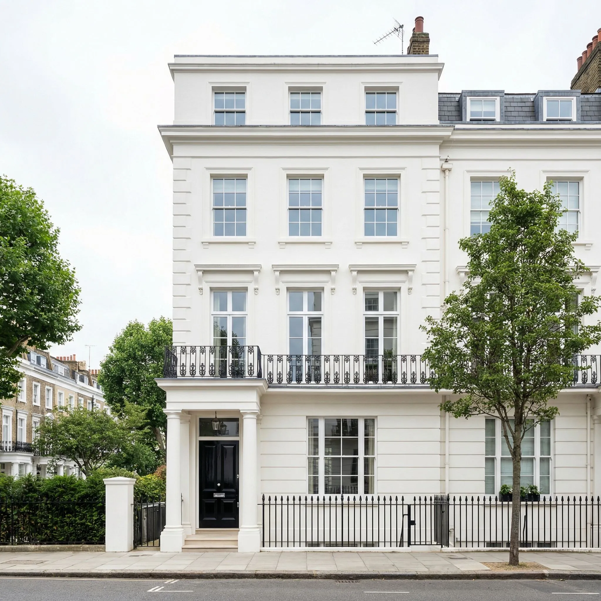 4-floor residential property on Cresswell Place, Chelsea, London SW10 after specialist post-construction cleaning