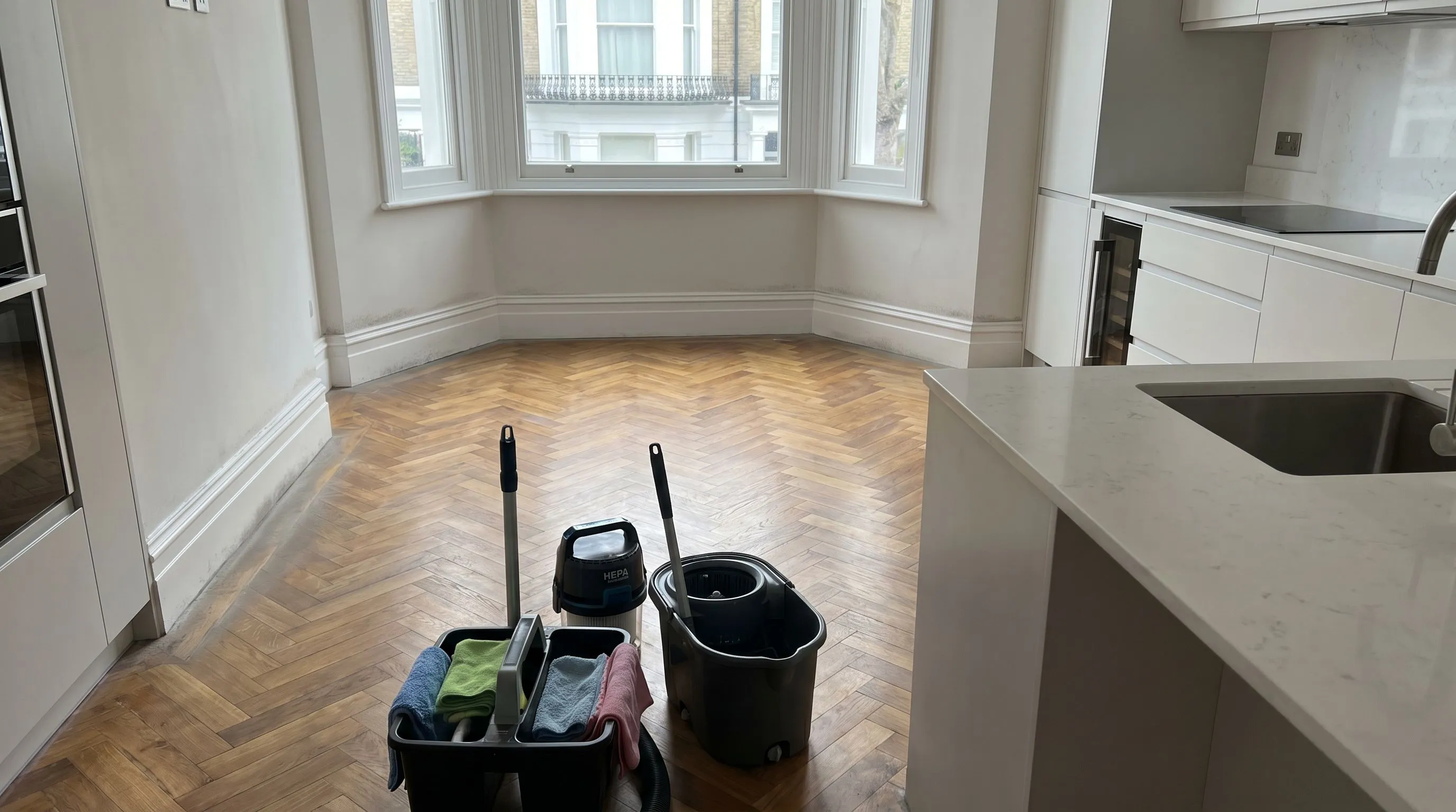 Newly renovated London home ready for post renovation cleaning after builders leave