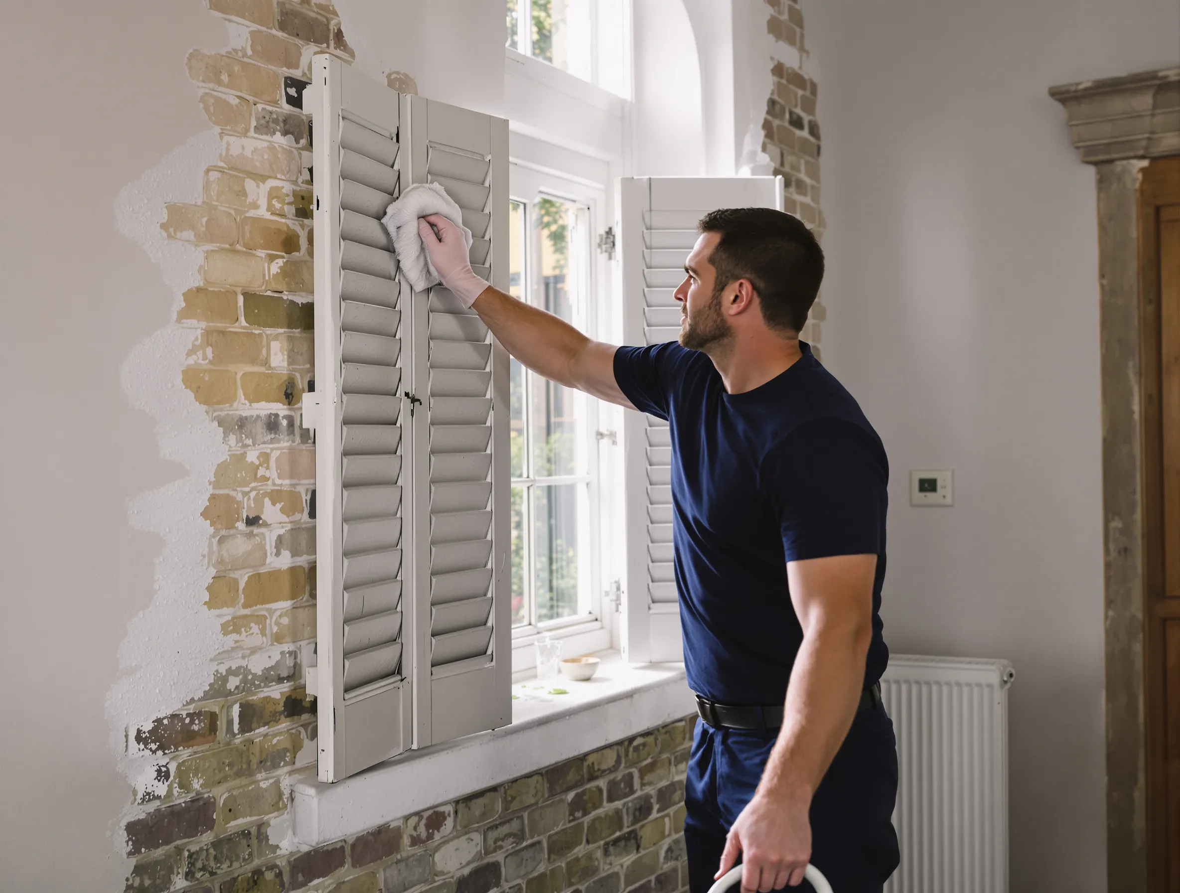Professional after builders cleaning team at work in Islington
