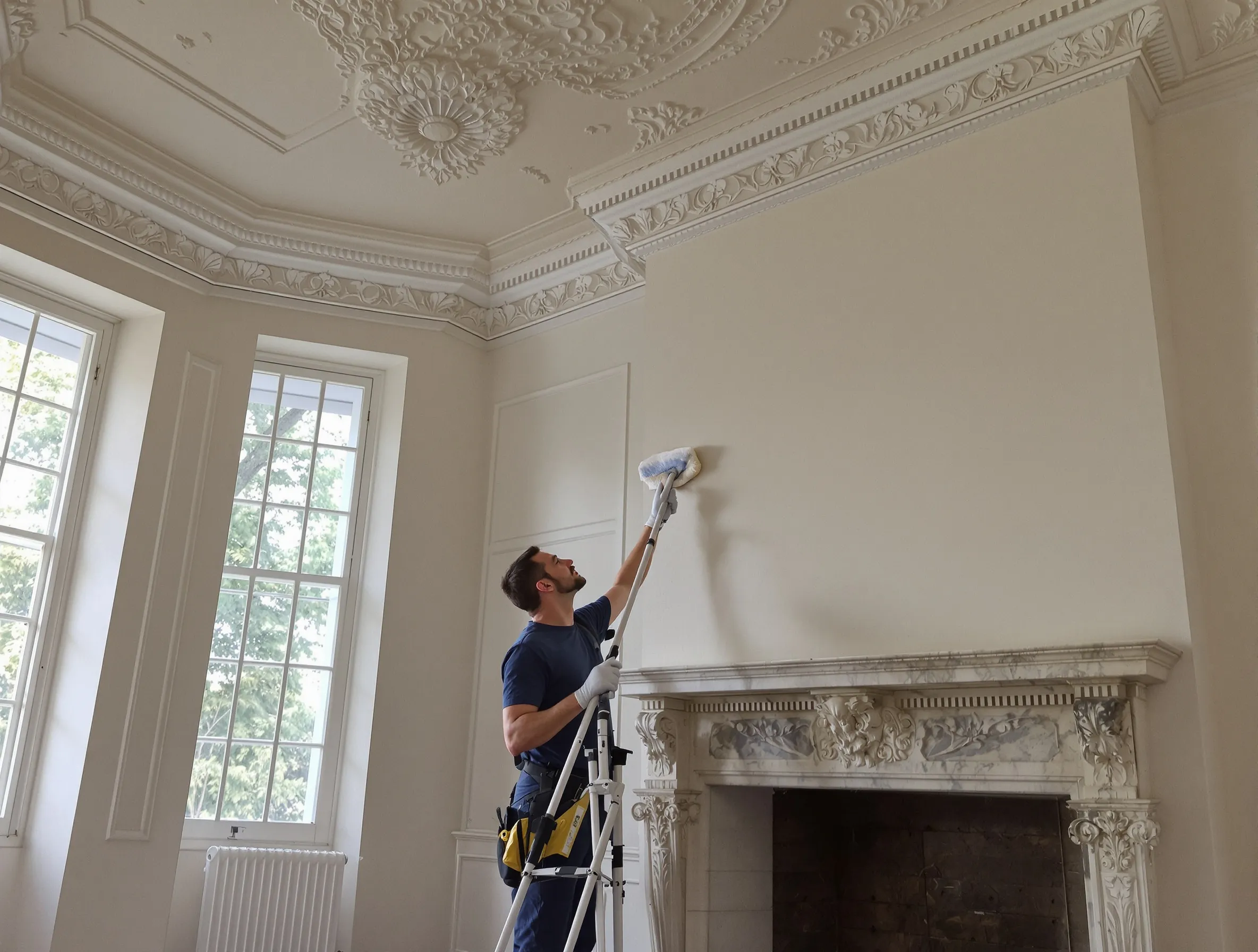 Professional after builders cleaning team at work in Chelsea