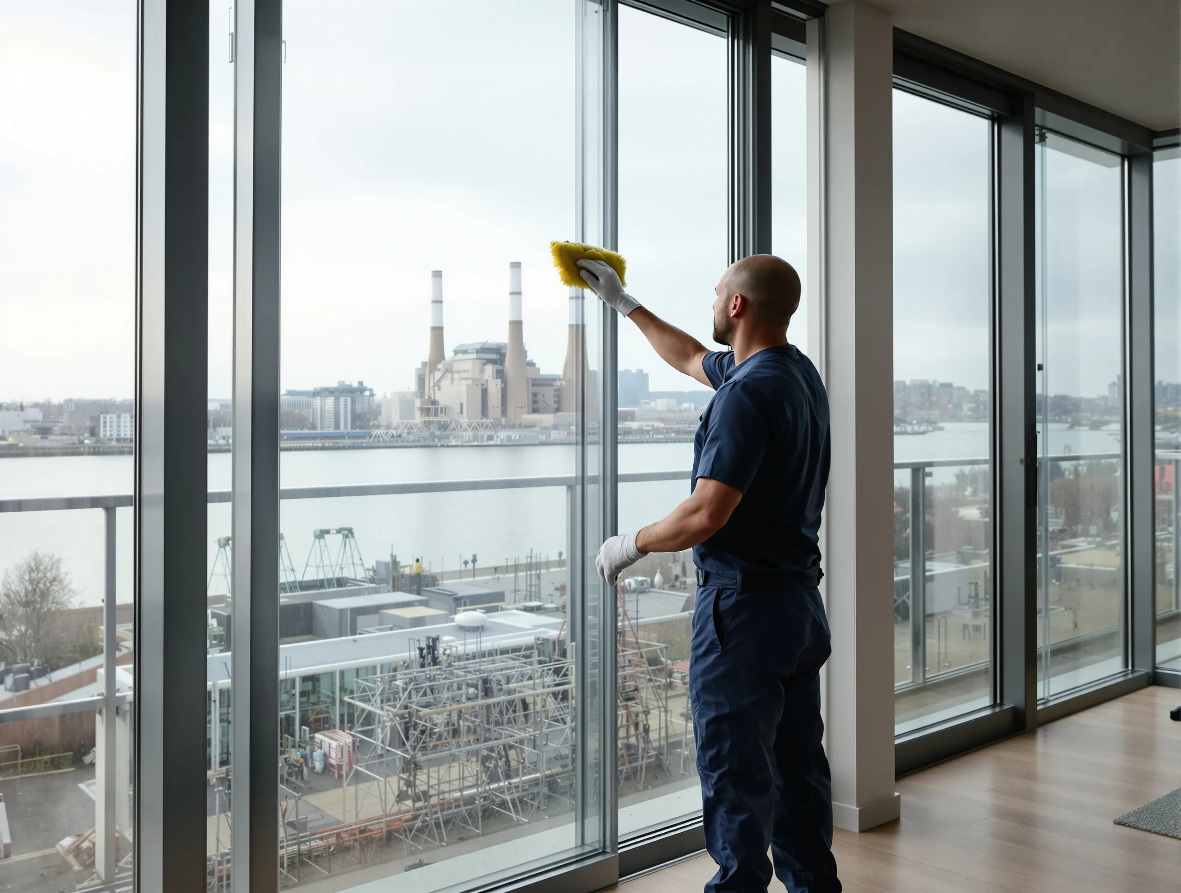 Professional after builders cleaning team at work in Battersea